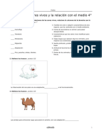 Los Seres Vivos y La Relación Con El Medio 4°