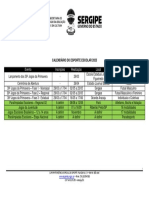 Calendário Esporte Escolar 2023