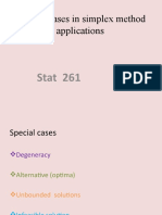 Special Cases in Simplex Method Applications: Stat 261