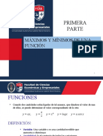 Primera Parte: Máximos Y Mínimos de Una Función