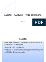 Sujeto - Cultura - Vida Cotidiana