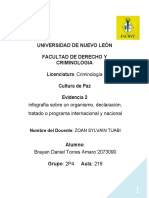 Universidad de Nuevo León Facultad de Derecho Y Criminologia Licenciatura: Criminología Cultura de Paz Evidencia 2