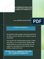 Teoria de La Administracion Del Comportamiento: Zuly Katerine Vargas Nossa