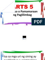 ARTS 5 - Q3 Lesson 5 Proseso o Pamamaraan NG Paglilimbag