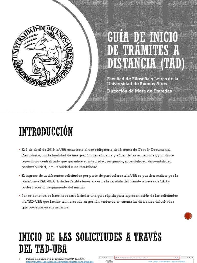 Guía de Inicio de Trámites A Distancia (Tad) | PDF | Informática