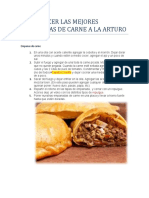 Como Hacer Las Mejores Empanadas de Carne A La Arturo