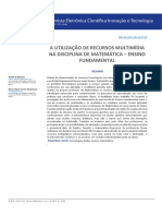 A Utilização de Recursos Multimídia Na Disciplina de Matemática - Ensino Fundamental