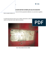 Informe de Inspeccion Motor Caterpillar 3512 Ns R1A01442: TURBODISEL S.A. - División Motores