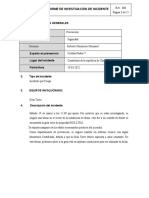 Informe de Investigación de Incidente: 1. Antecedentes Generales Gerencia Área