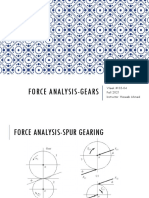 Force Analysis of Gears (Week 03-04)