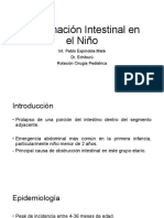 Invaginación Intestinal en El Niño: Int. Pablo Espíndola Maté Dr. Echiburú Rotación Cirugía Pediátrica