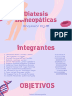 Diatesis Homeopáticas: Bioquímica BQ-111