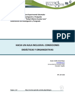 Hacia Un Aula Inclusiva. Condiciones Didácticas Y Organizativas