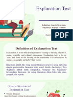 Explanation Text: Definition, Generic Structures, Purposes, Language Features
