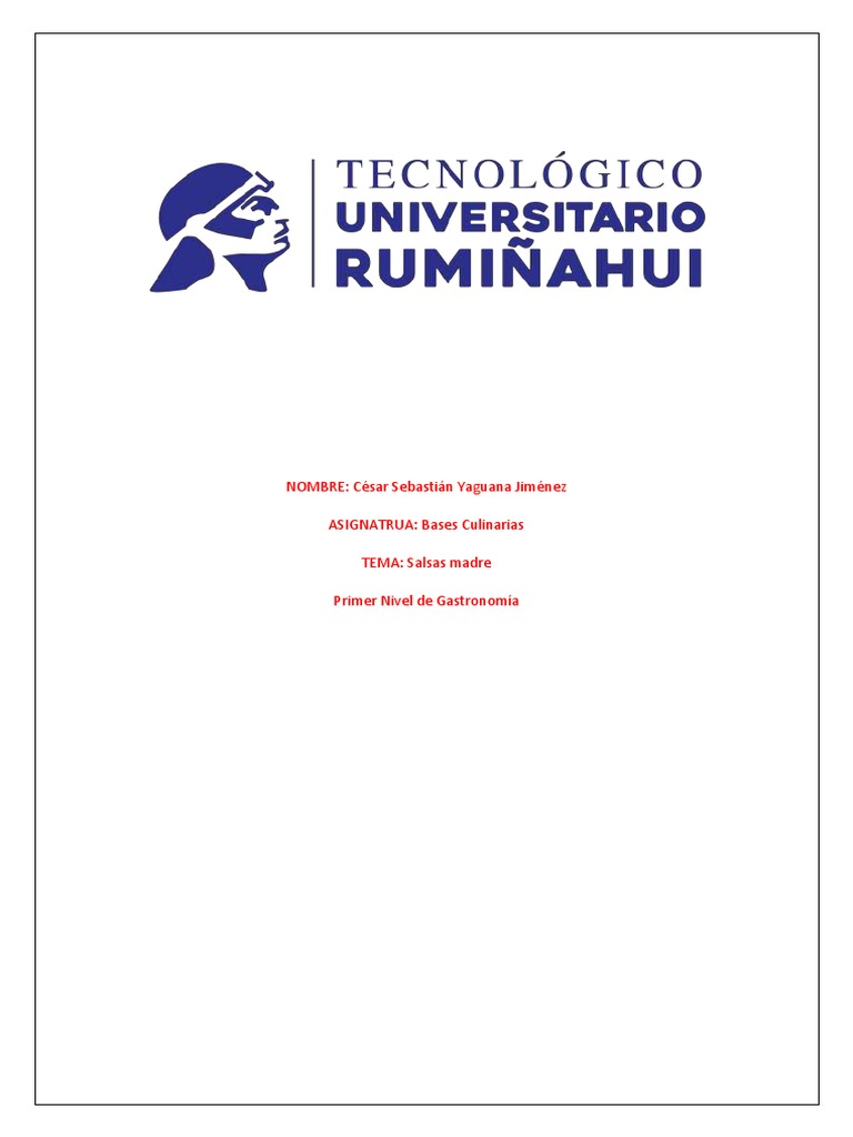 Salsas Madre PDF Salsa Cocina africana