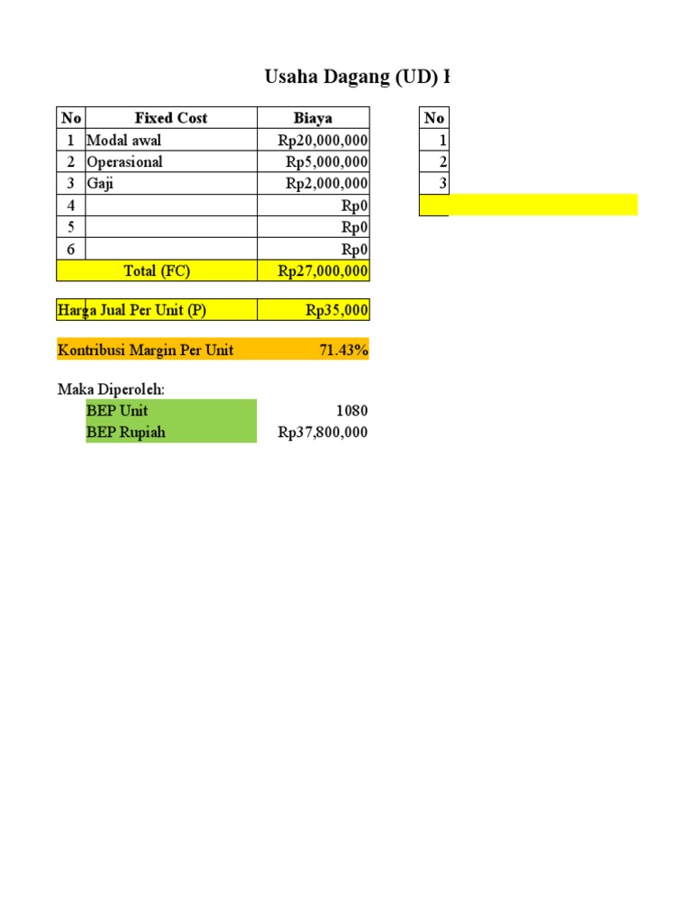 Bep Excel Simulasi PDF