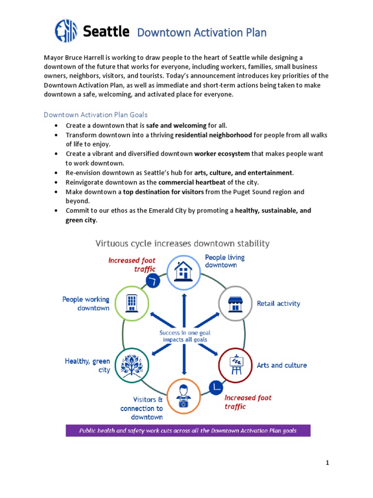 Downtown Activation Plan Fact Sheet FINAL | PDF | Police | Substance Abuse
