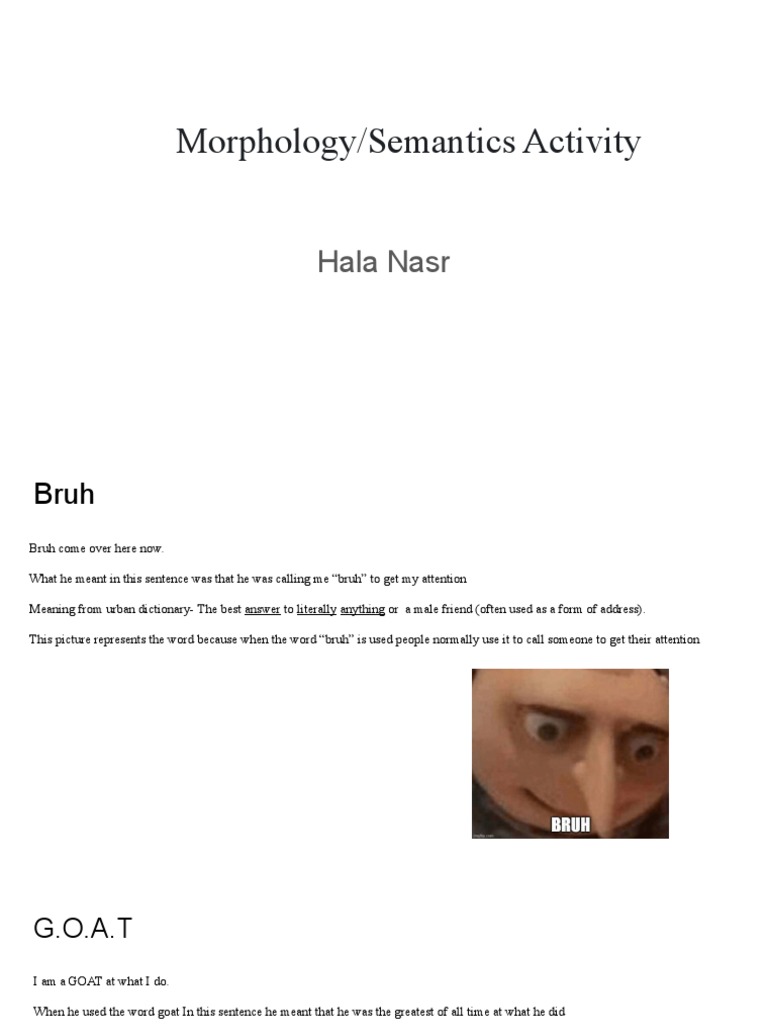 Morphology Semantics Activity Pdf Adolescence Vocabulary