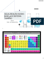 Água, Reação Ácido-Base, PH E Sistema Tampão