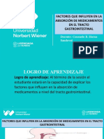 Factores Que Influyen en La Absorción de Medicamentos en El Tracto Gastrointestinal