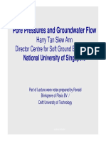 Pore Pressures and Groundwater Flow: Harry Tan Siew Ann Director Centre For Soft Ground Engineering
