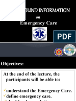 Background Information: Emergency Care