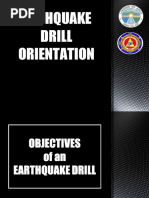 Earthquake Drill Orientation