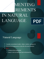 Documenting Requirements in Natural Language