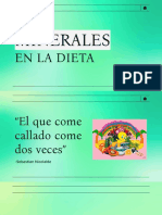 Minerales: en La Dieta