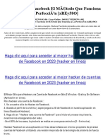 Como Hackear Facebook El Mã©Todo Que Funciona A La Perfecciã N (Xrey58O)