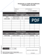 Designación Y/o Cambio de Beneficiarios Global Employee Benefits