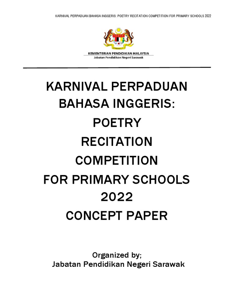 Poetry recitation competition for primary schools 2022 state pdf