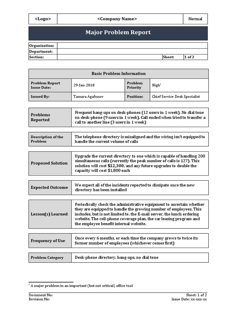 ITIL Capacity Planning Template PDF Computing