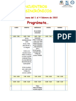 Prográmate : Encuentros Sincrónicos