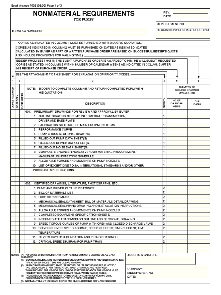 Sa 7902 | PDF | Specification (Technical Standard) | Pump