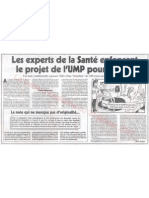 Le Canard Enchainé - 2007.01.31 - Les Experts de La Santé Enfoncent Le Projet de l'UMP Pour La Sécu (Franchise de 100 Euros en Particulier)