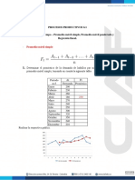 Procesos Productivos G1 Taller 1. Series de Tiempo - Promedio Móvil Simple, Promedio Móvil Ponderado y Regresión Lineal