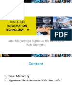Information Technology - V: Email Marketing & Signature File To Increase Web Site Traffic