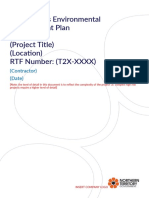 Contractors Environment Management Plan Template