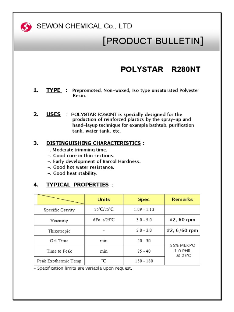 Polystar R280NT Product Overview | PDF