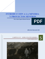 Introducción A La Mineria Y Proyectos Mineros: M.Sc. Huber Augusto Mamani Gutierrez