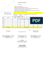 Kwitansi: Agus Suharyanto, S. Sos, M. Si Ervan Aryanto, A. MD Anik Sumartini, S. Sos, M. Si