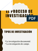 El Proceso de Investigación