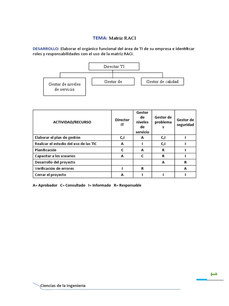 Matriz RACI | PDF