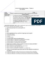 Control de Lectura Domiciliaria - 7° Básico Ana Frank Nombre Curso 7° Fecha Objetivo Puntaje Ideal Puntaje Obtenido Instruccione S