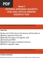 W9 External Memories, Magnetic Disk, RAID, Optical Memory, Magnetic Tape - PPT PDF