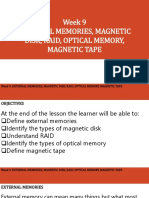 W9 External Memories, Magnetic Disk, RAID, Optical Memory, Magnetic Tape - PPT PDF