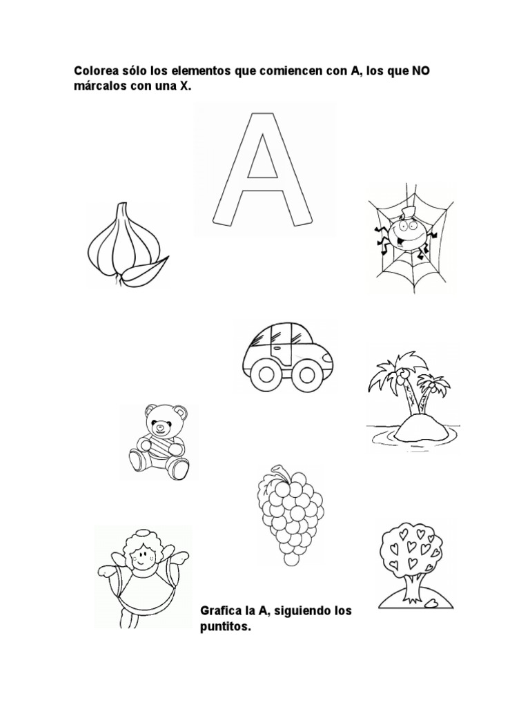 Fichas de Vocales para Colorear | PDF | Artes del Lenguaje y Comunicación