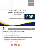 Strategi Kegiatan Pengembangan Di TK (PAUD 4108) : Pertemuan Ke-2