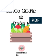 Bingo Gigante De: Frutas y Verduras